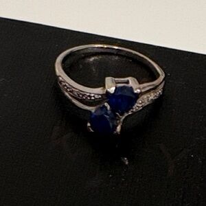 Kay Jewelers Silver Ring with Sapphire Stones